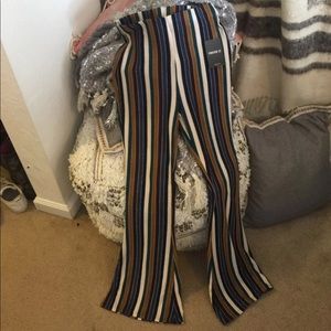 Striped flare pants